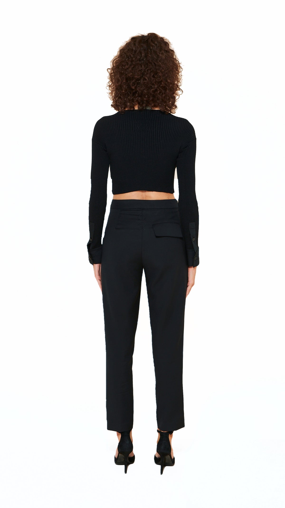 Queen Trousers Women Black, back view – POAN