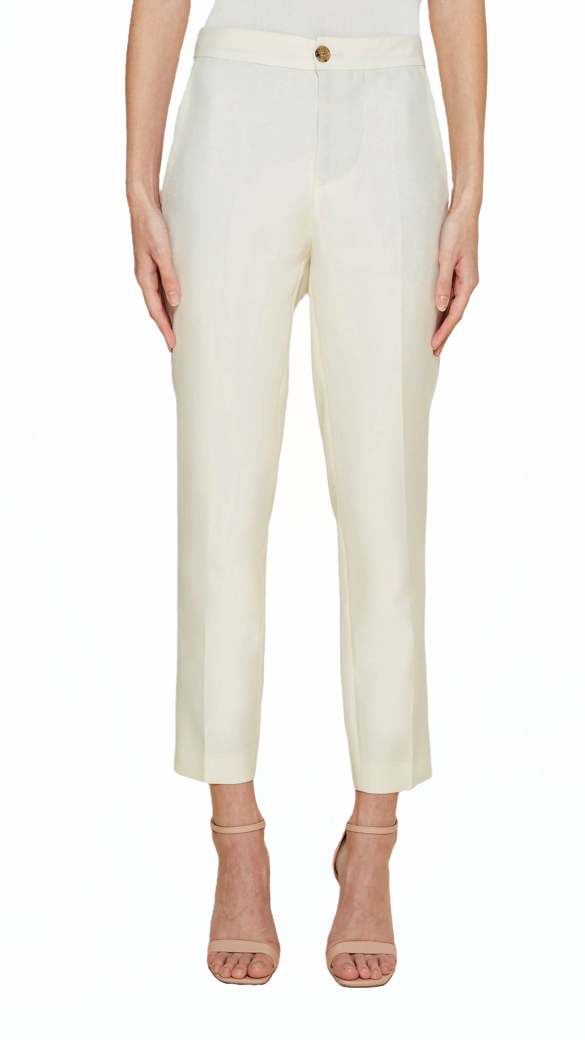 Queen Trousers Women Ivory, detail – POAN
