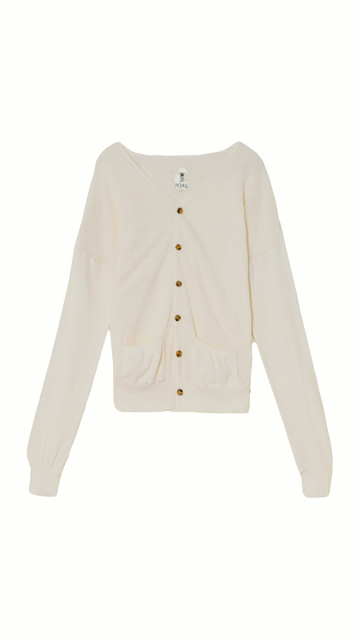 Roberto Cardigan Men Ivory, product – POAN