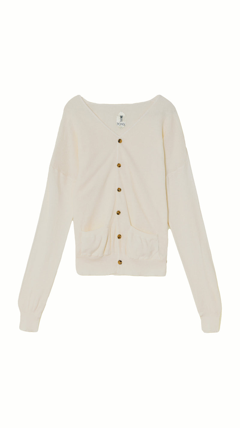 Roberto Cardigan Men Ivory, product – POAN