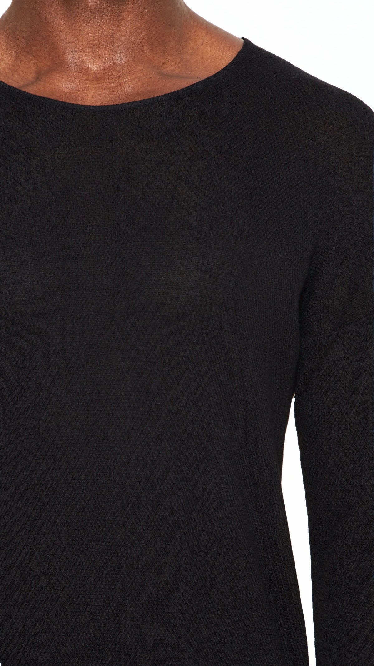 Roberto Crewneck Jumper Men Black, detail – POAN