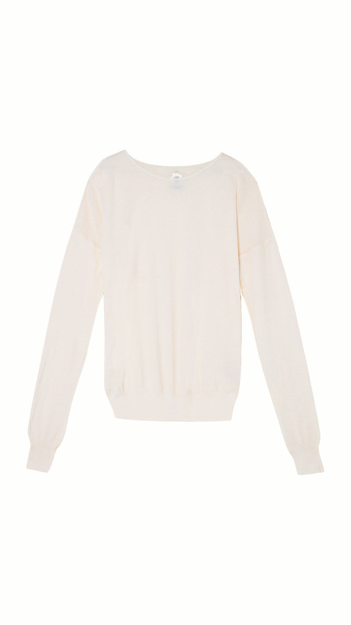 Roberto Crewneck Jumper Men Ivory, product – POAN