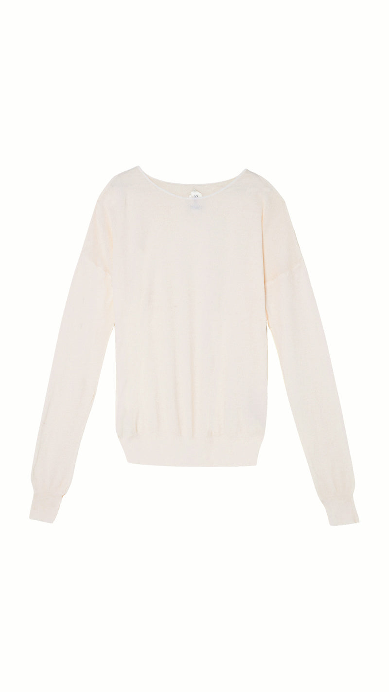 Roberto Crewneck Jumper Women Ivory, product – POAN