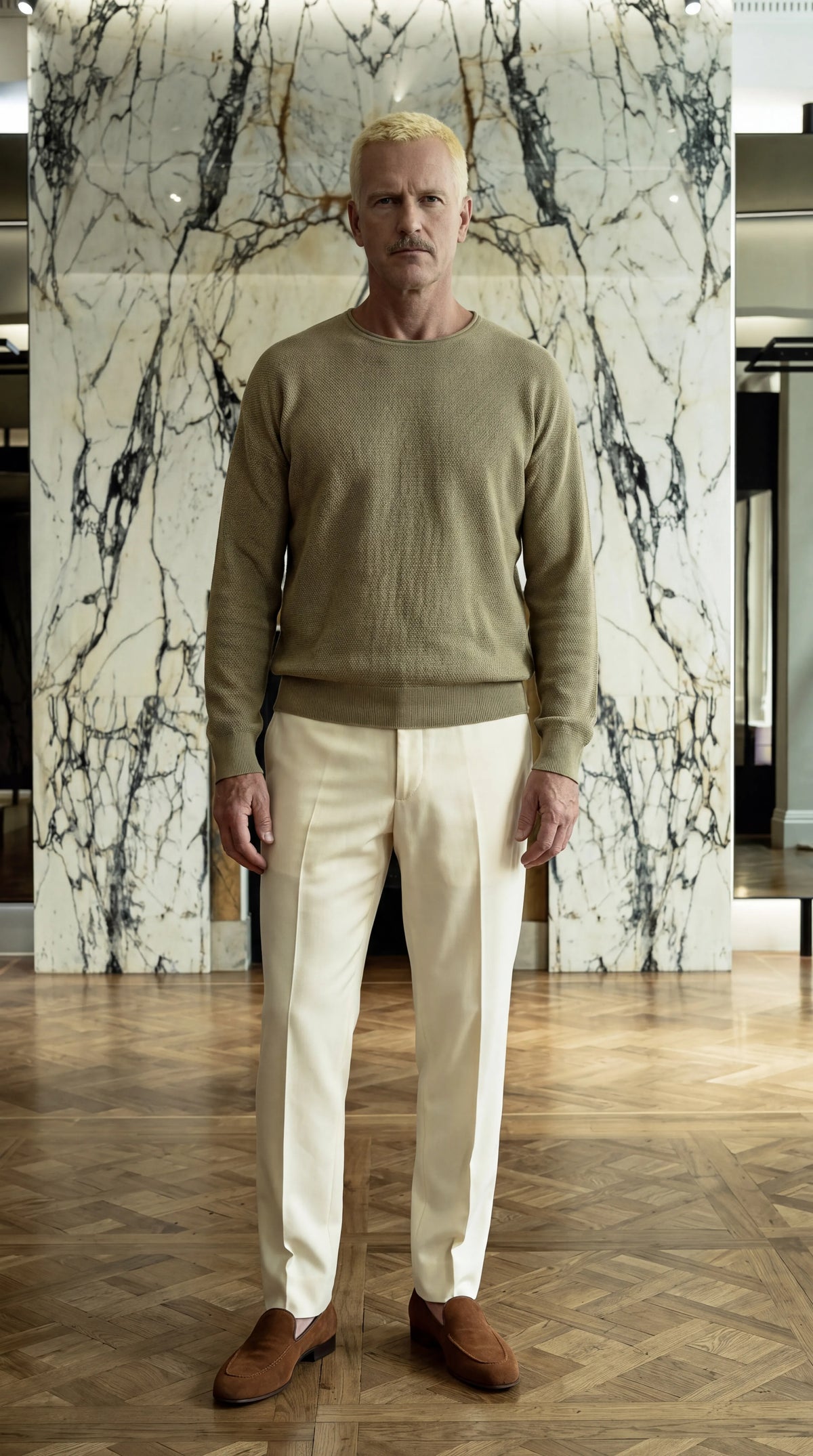 Roberto Crewneck Jumper Men Menta