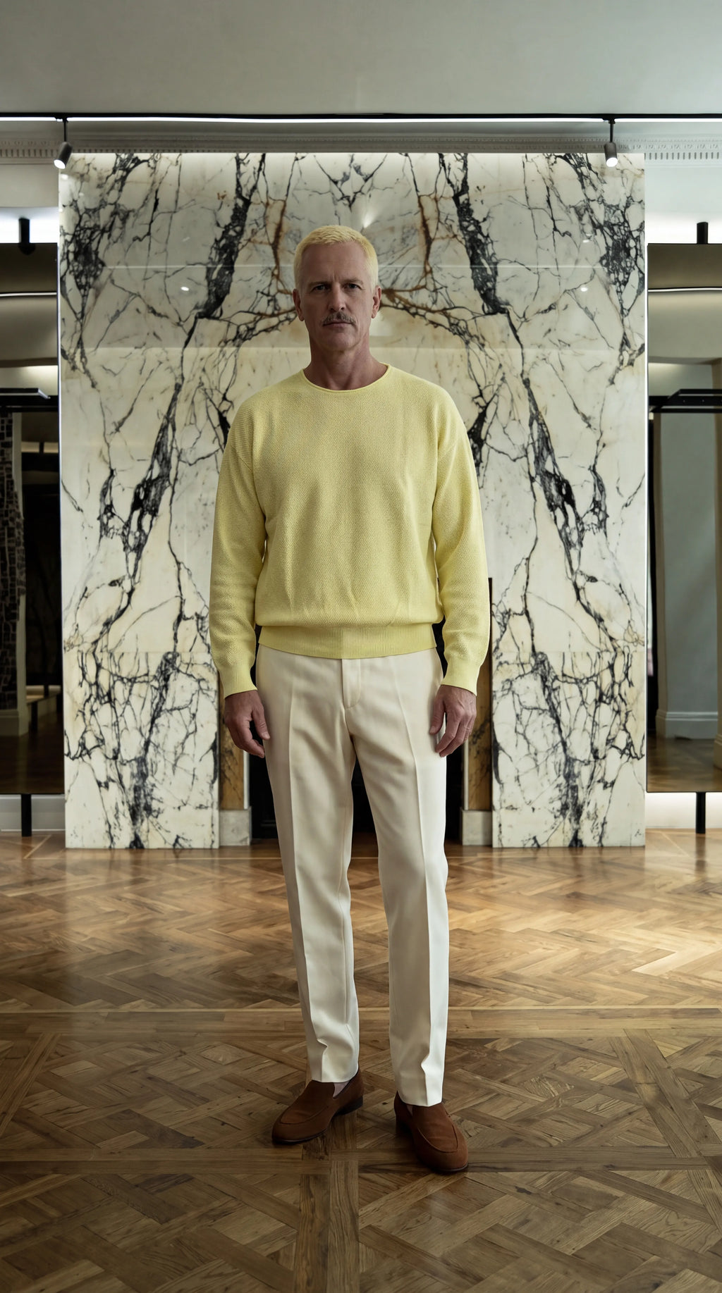 Roberto Crewneck Jumper Men Lemon