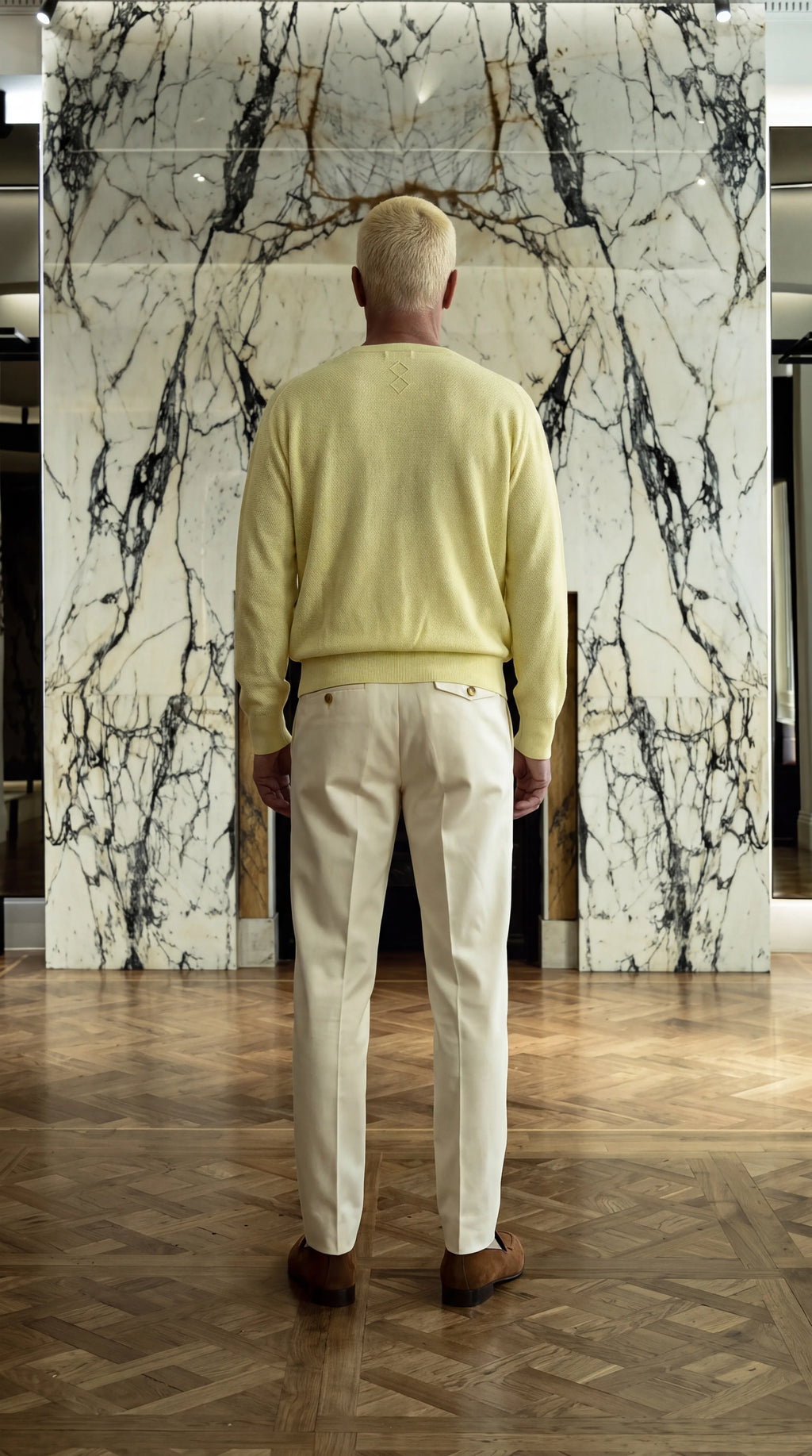 Roberto Crewneck Jumper Men Lemon