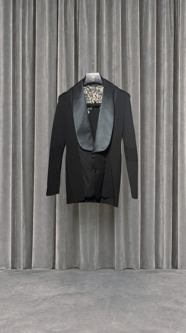 Smoker Jacket Men Black