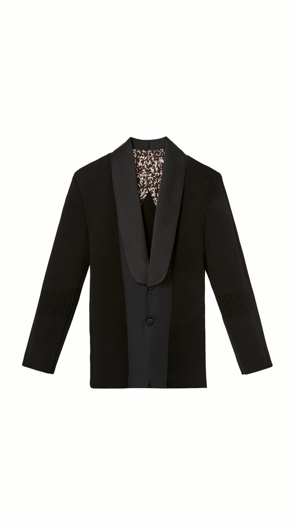 Smoker Jacket Men Black