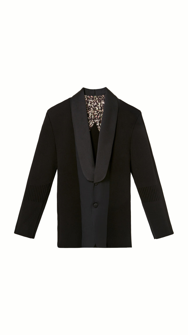 Smoker Jacket Men Black, product – POAN