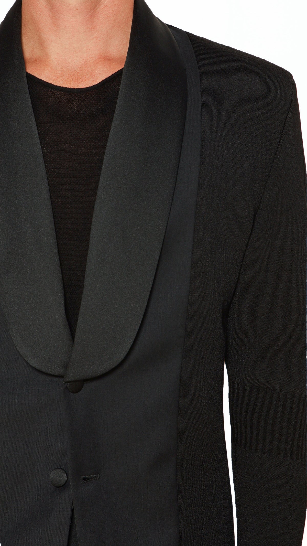 Smoker Jacket Men Black, detail – POAN