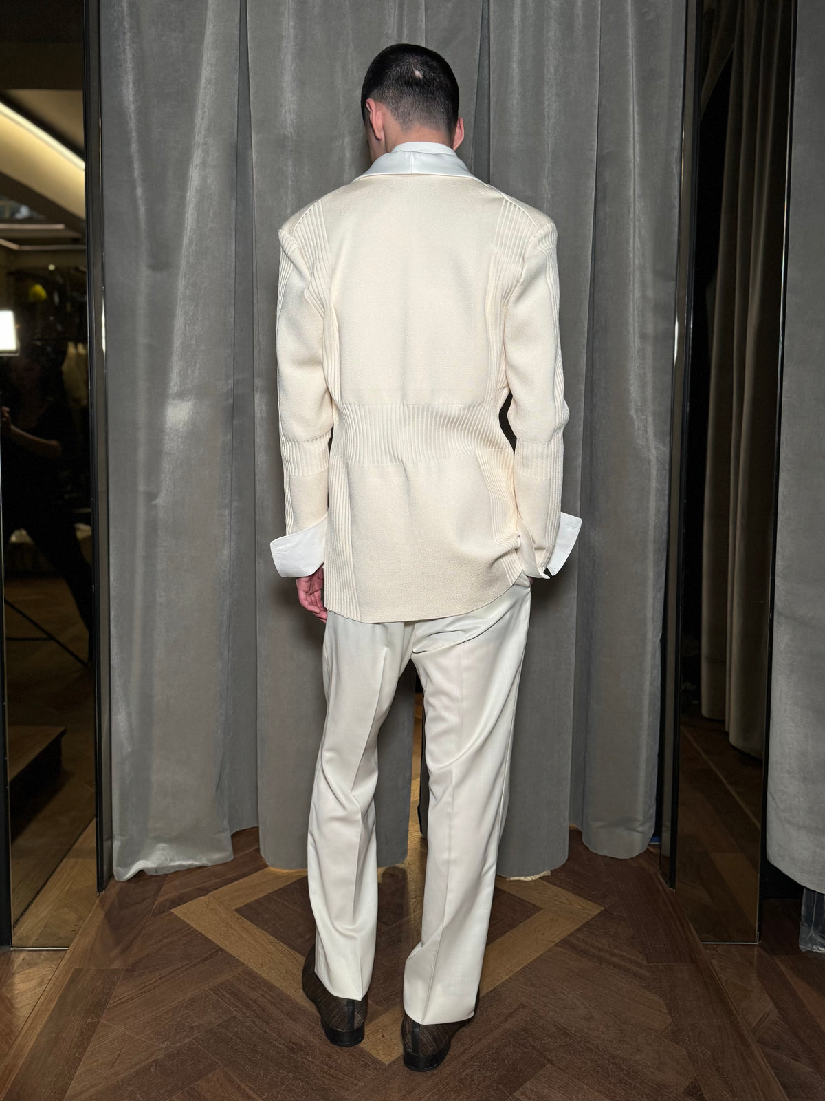 Smoker Jacket Men Ivory
