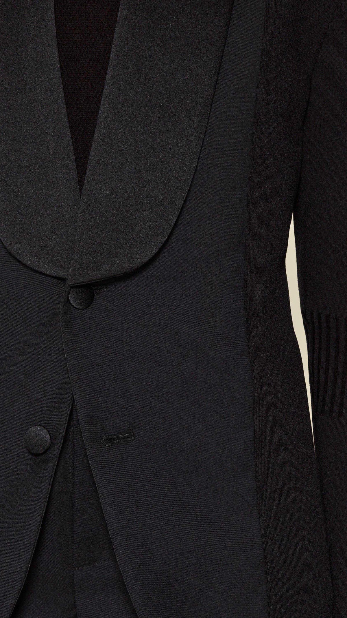 Smoker Jacket Women Noir, detail – POAN