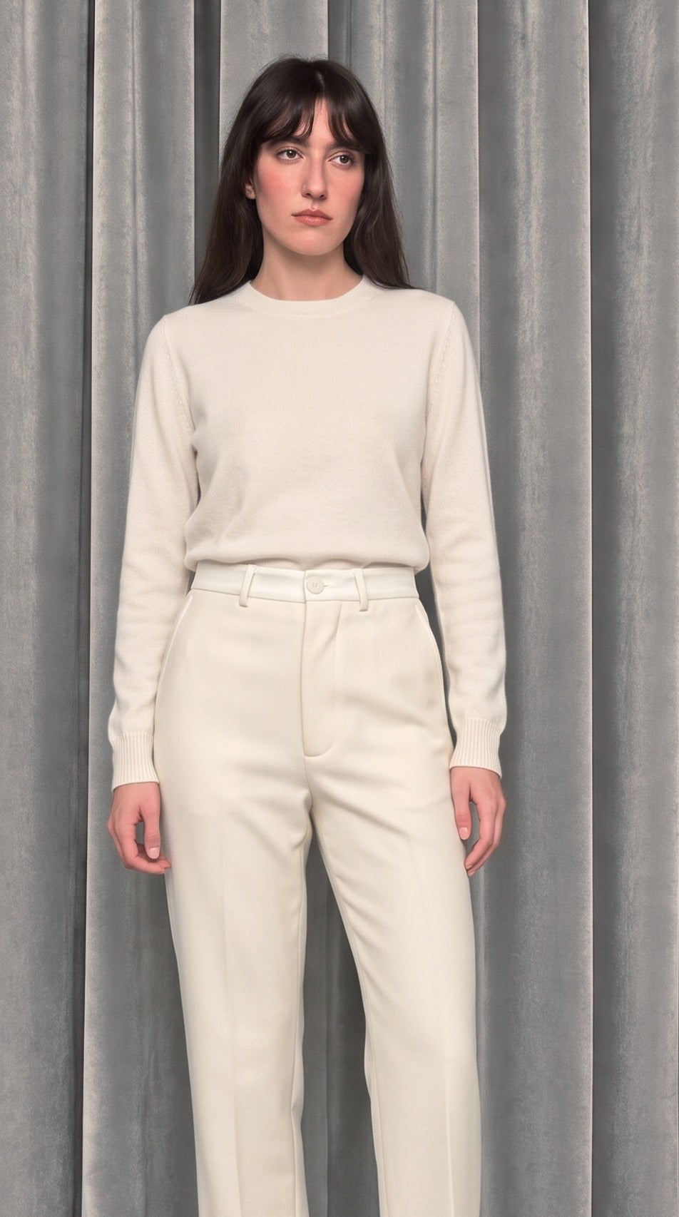 Smoker Trousers Ivory – detail