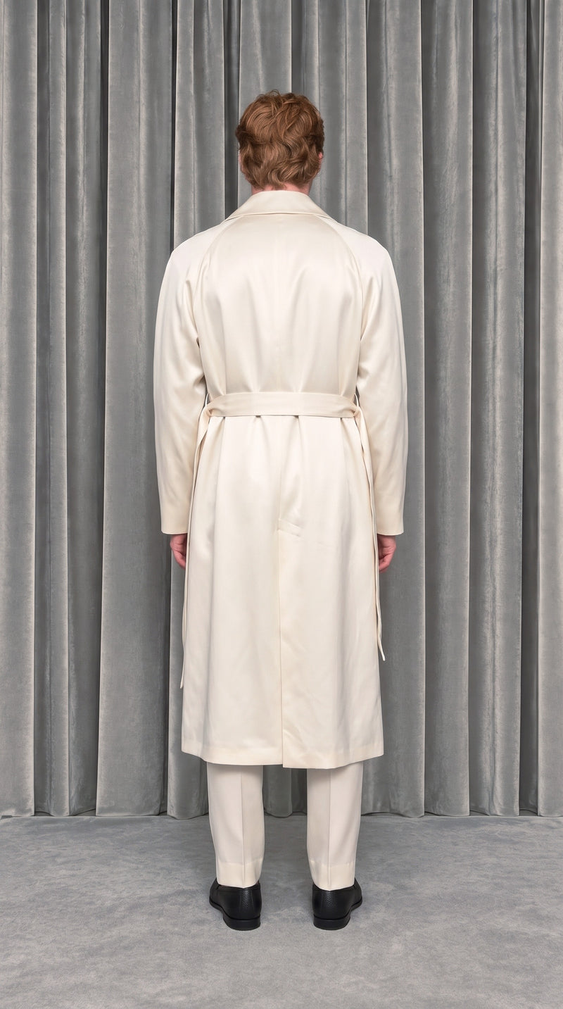 Victor Overcoat Ivory – model back