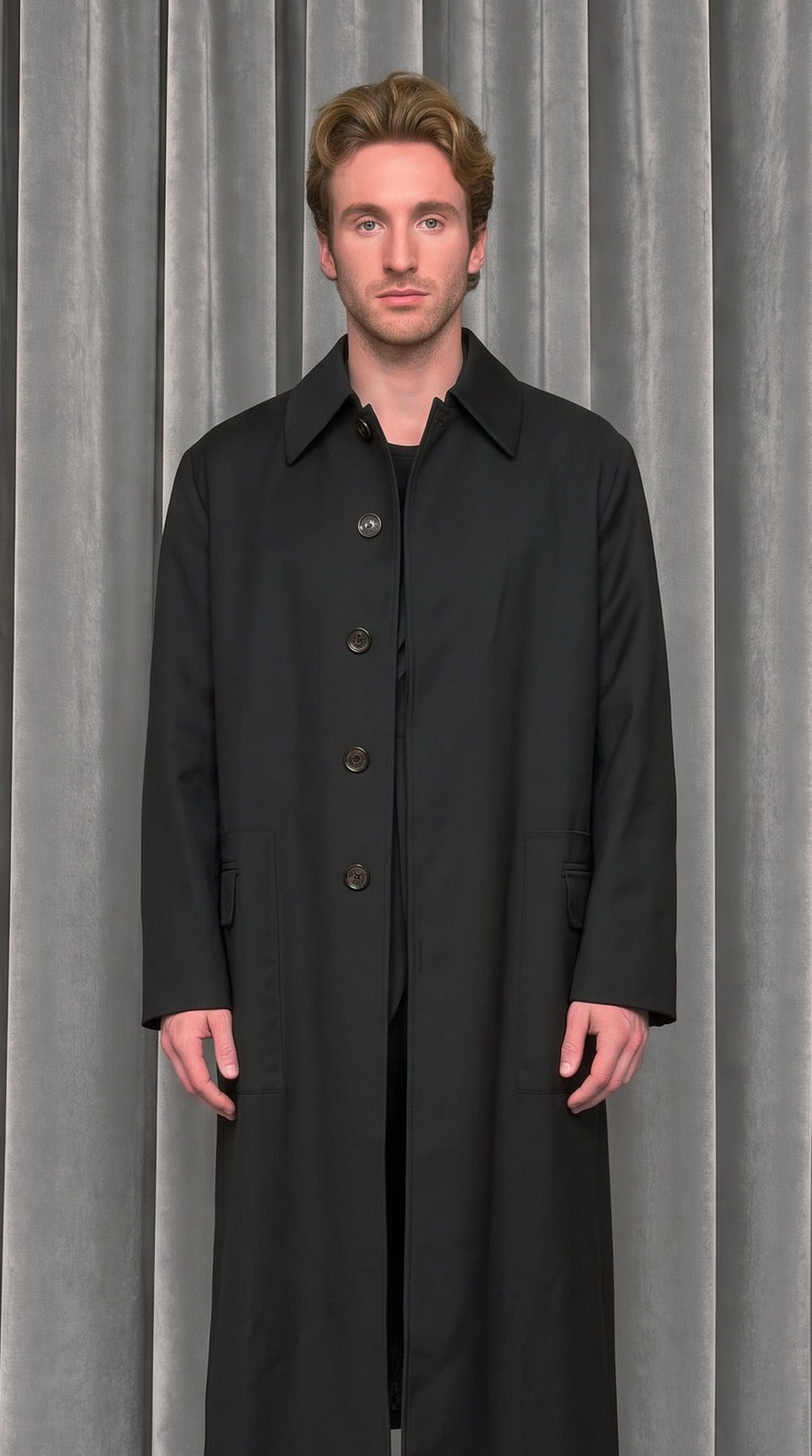 Victor Overcoat Men Black – detail