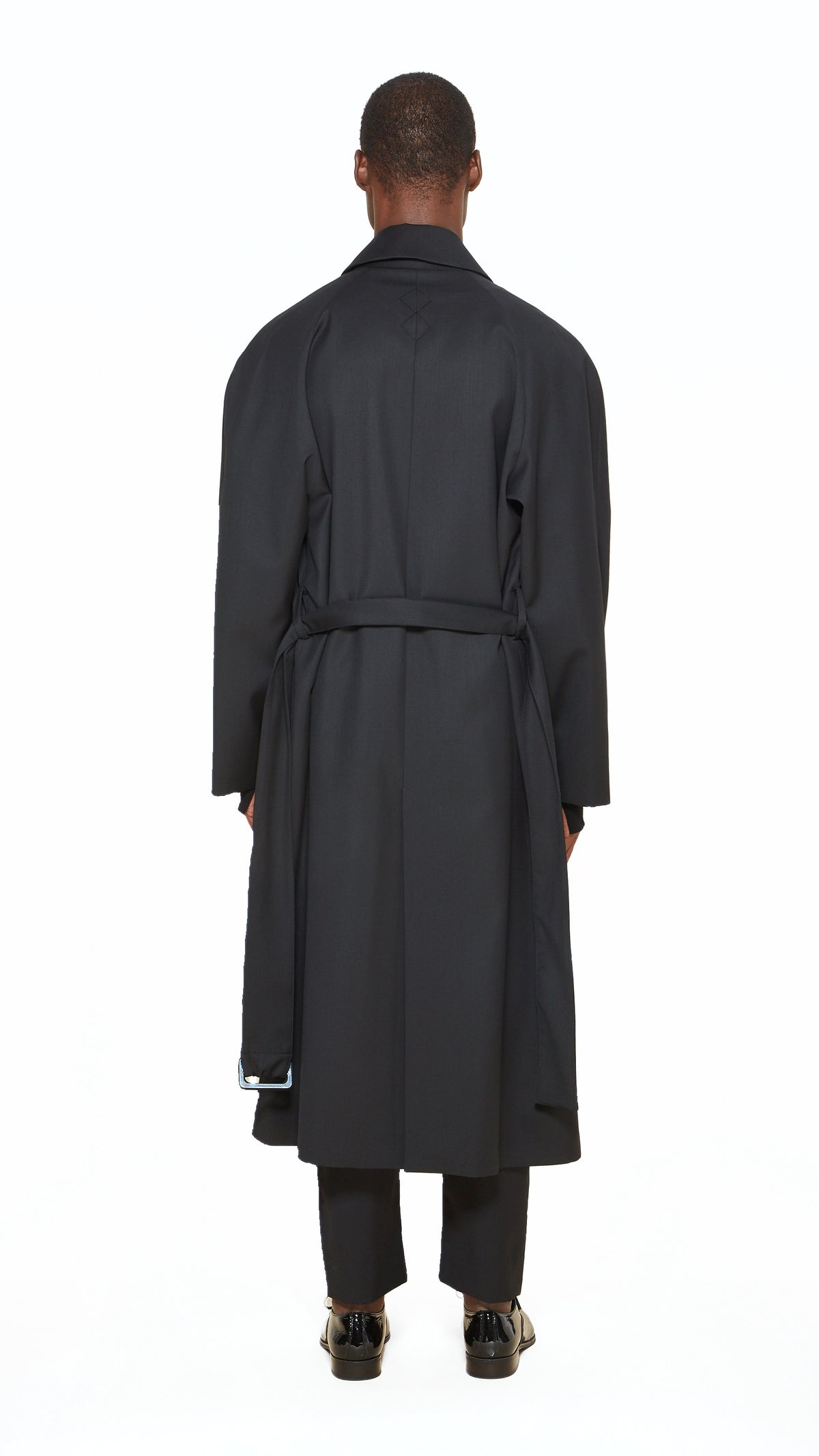 Victor Overcoat Men Black, back view – POAN
