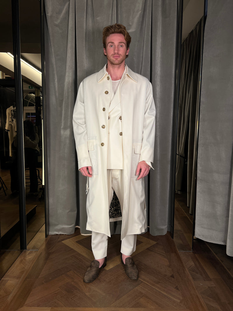 Victor Overcoat Men Ivory