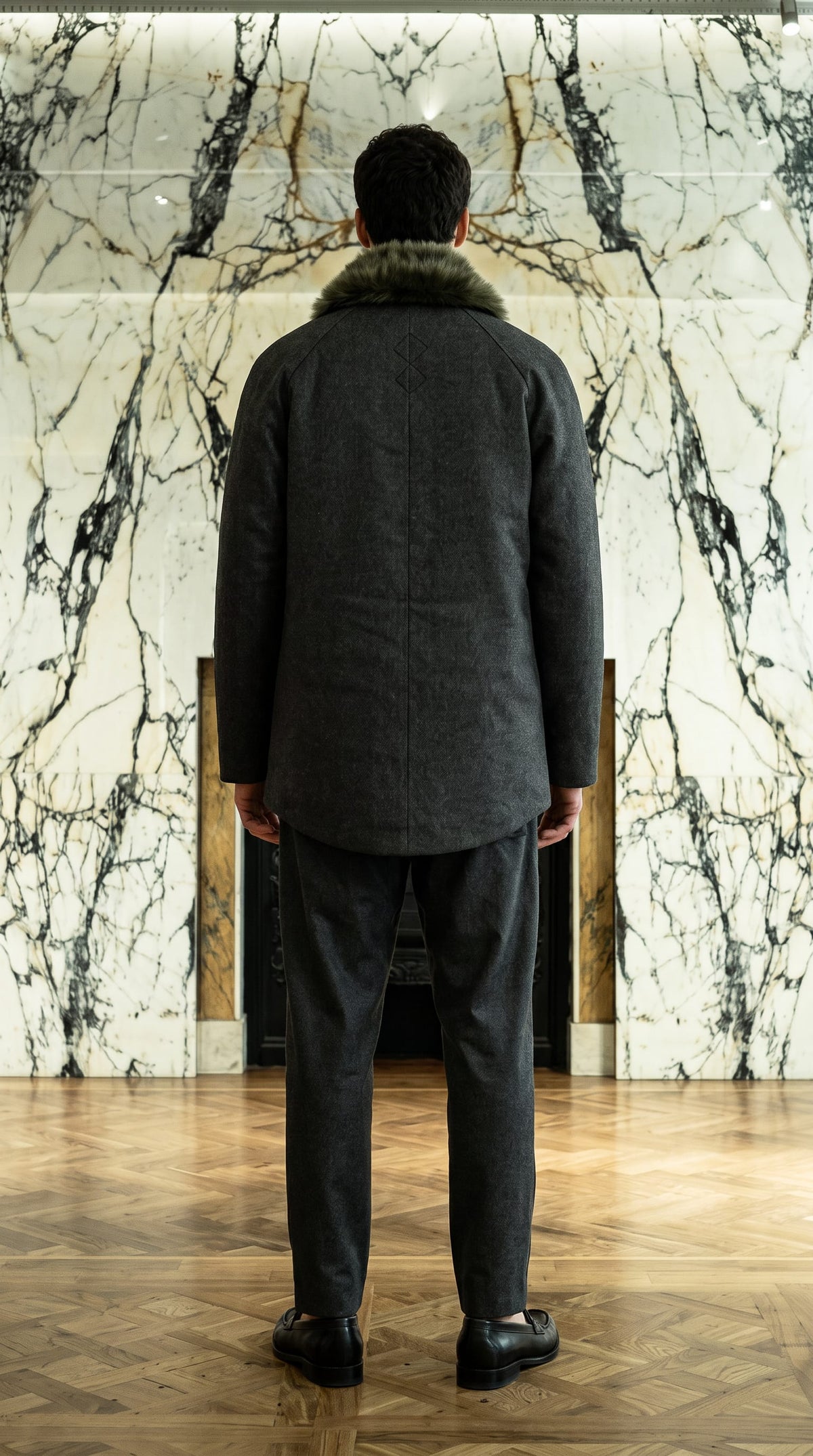 Victor Jacket Loden Grey Melange Men