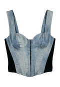 Hasan Corset Women Denim Silk