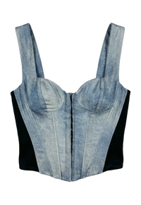 Hasan Corset Women Denim Silk