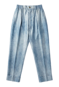 Fender Trousers Women Silk Denim
