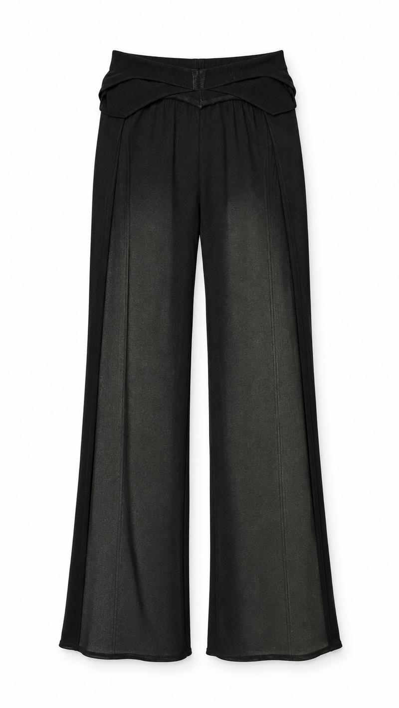 Galadriel Knitted Palazzo Trousers Women Washed