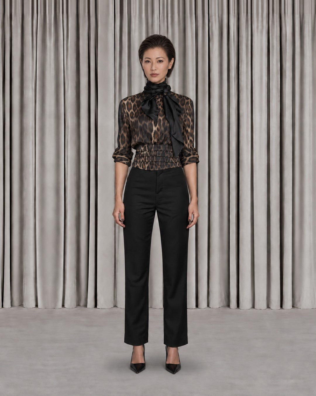Bundula Blouse in Panther silk voile