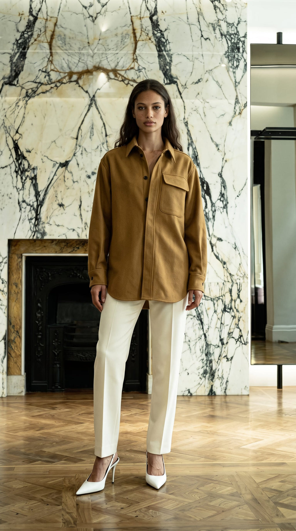 Paul Shirt Gabardine Tobacco Women