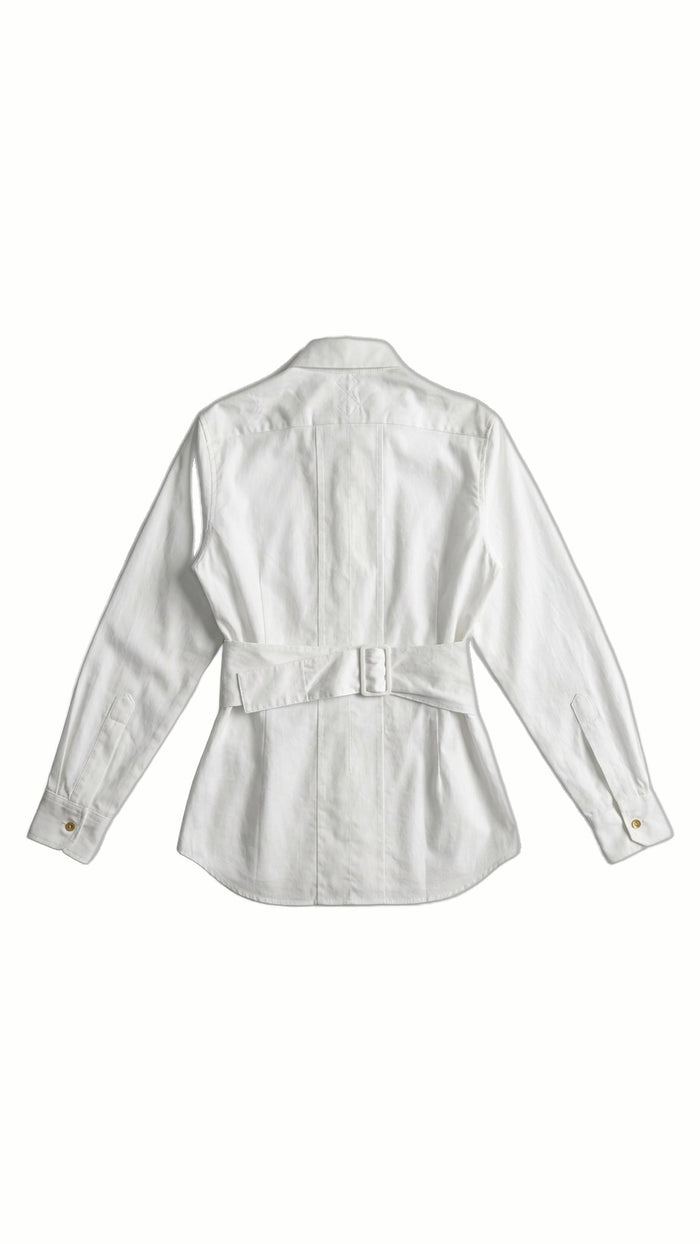 Bundula Blouse Women Popeline, product back – POAN