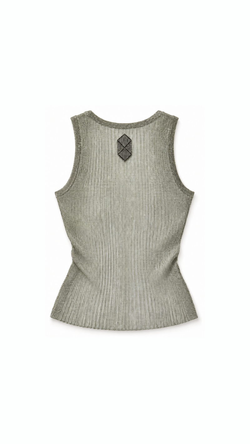 Cardinal Tank Top Women Seagreen - flat back