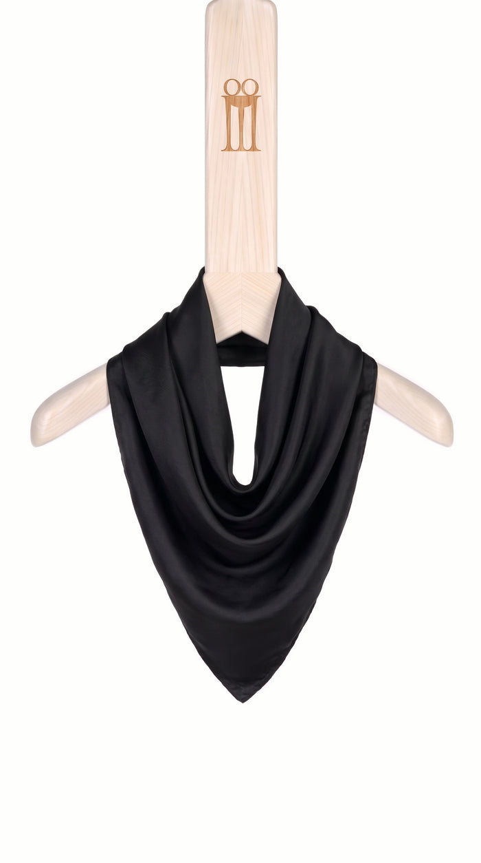 Fulon Foulard Scarf Black – silk scarf on the POAN Tripod hanger