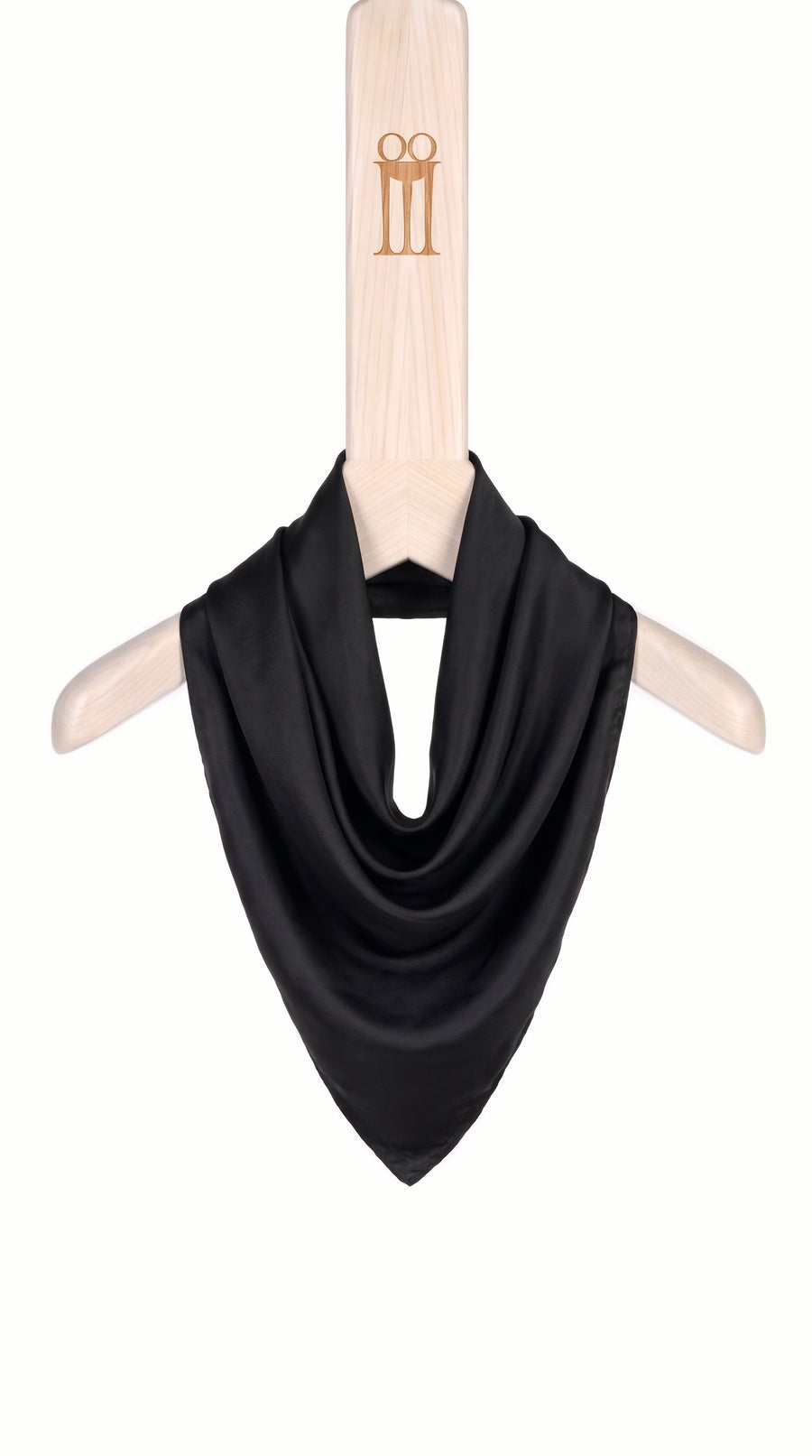 Fulon Foulard Scarf Black – silk scarf on the POAN Tripod hanger