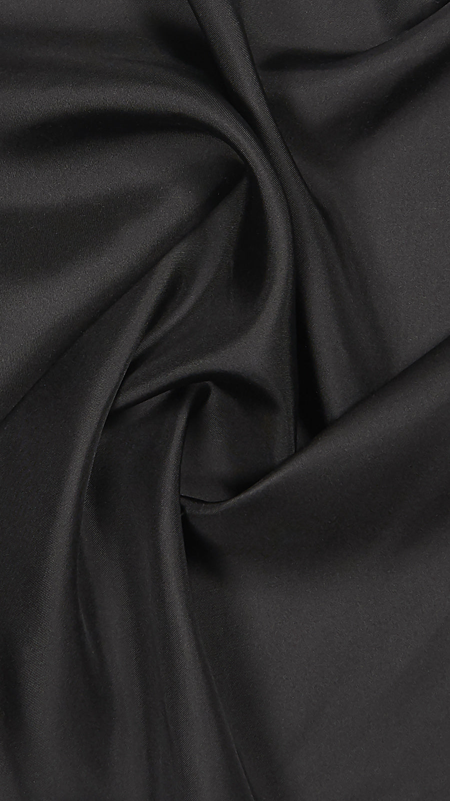 Fulon Foulard Scarf Black – silk drape, close-up