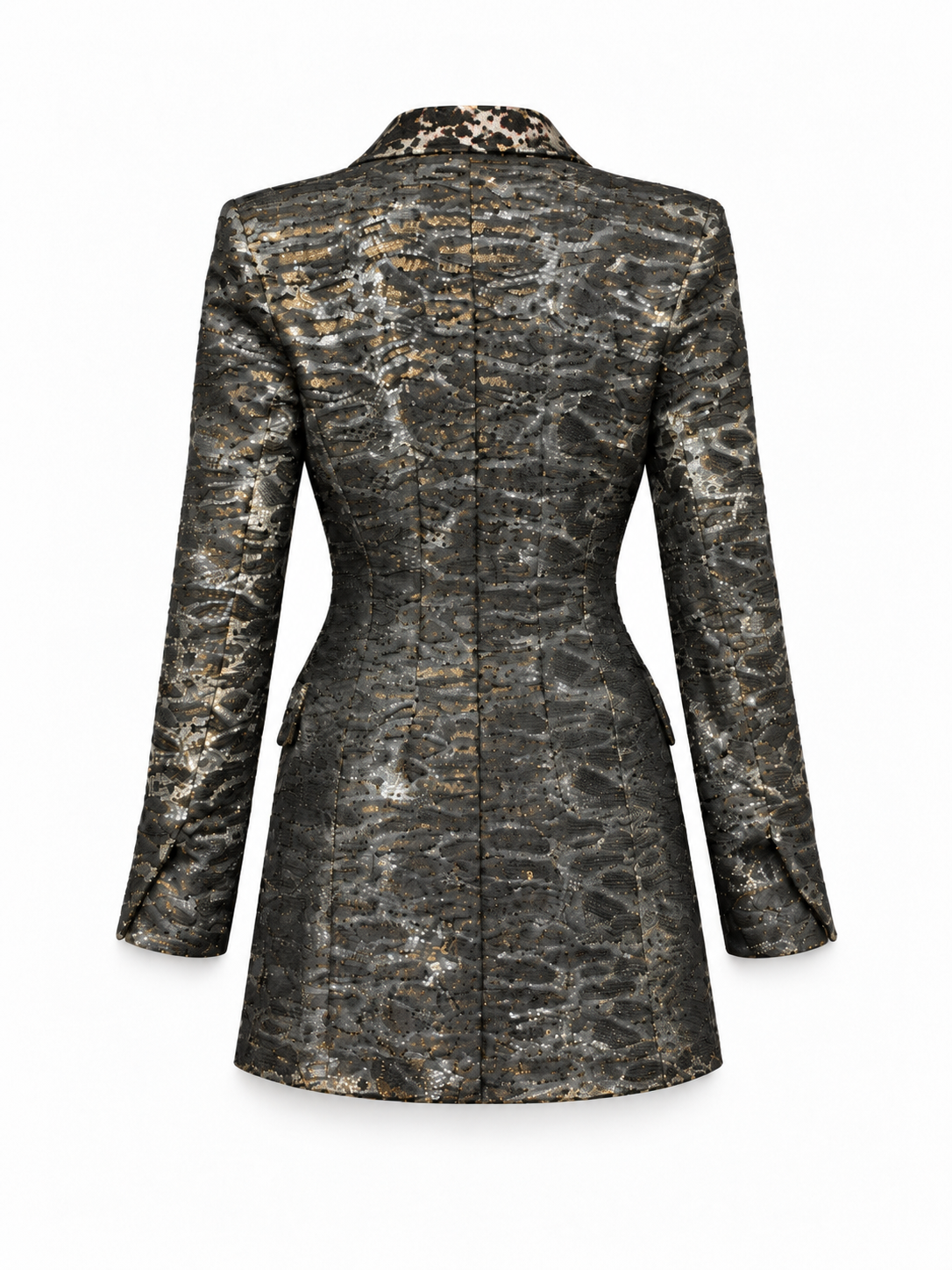Henri Sequins Jacket Panther Women - flat back