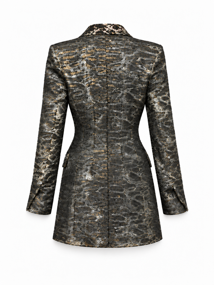 Henri Sequins Jacket Panther Women - flat back