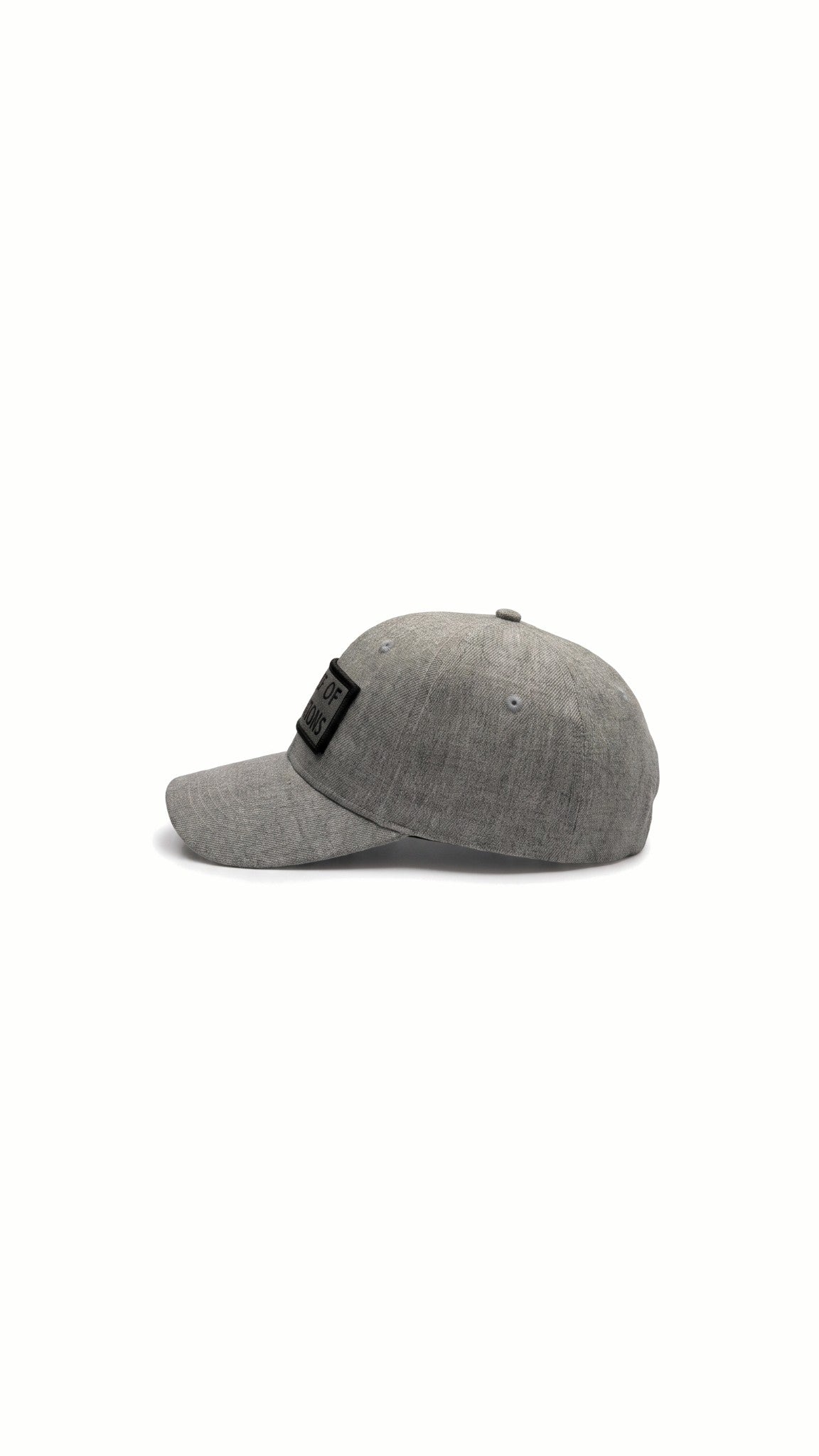 Hero Baseball Cap Grey Melange – side