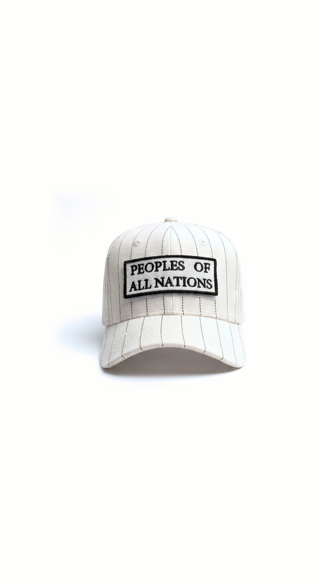 Hero Baseball Cap White Pinstripe – front