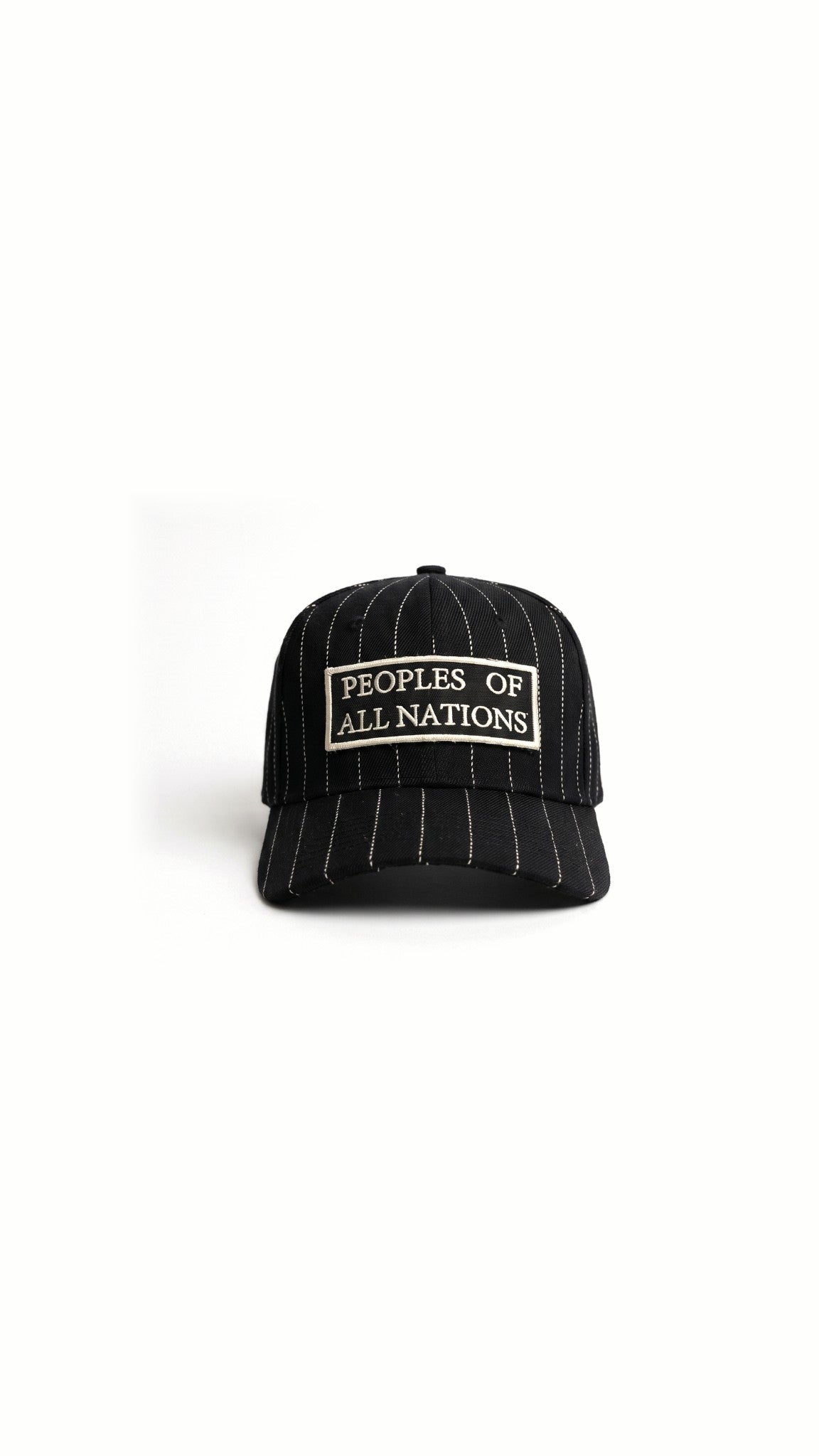 Hero Baseball Cap Noir Pinstripe – front