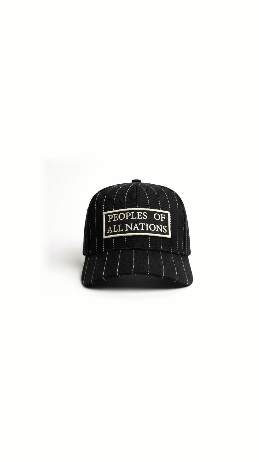 Hero Baseball Cap Noir Pinstripe – front
