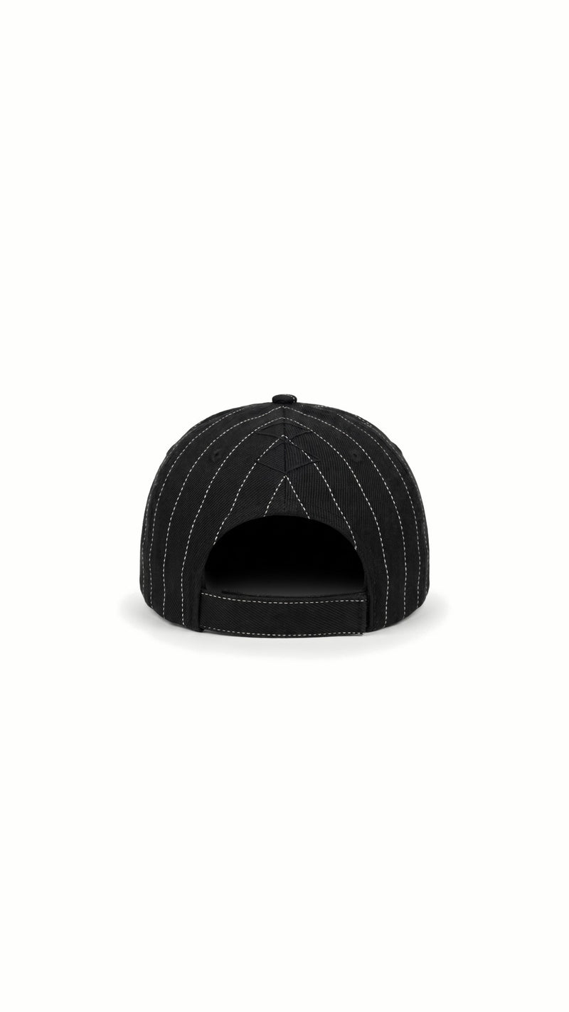 Hero Baseball Cap Noir Pinstripe – back