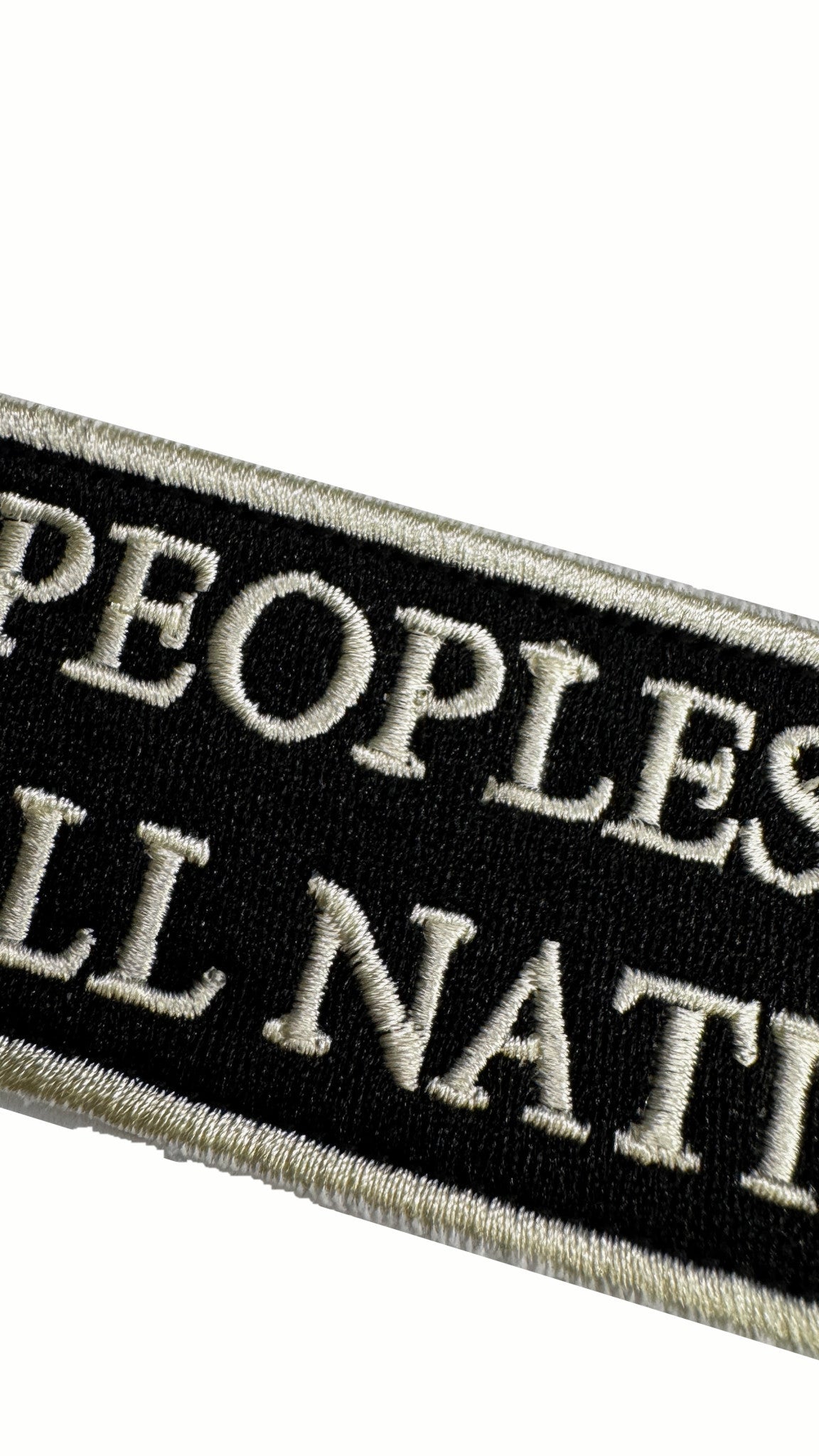 Hero Peoples of All Nations Patch Black – embroidery close-up