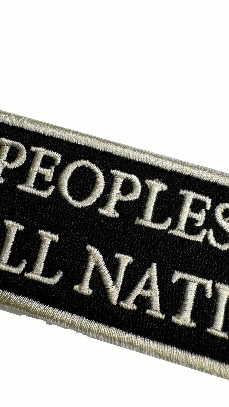 Hero Peoples of All Nations Patch Black – embroidery close-up