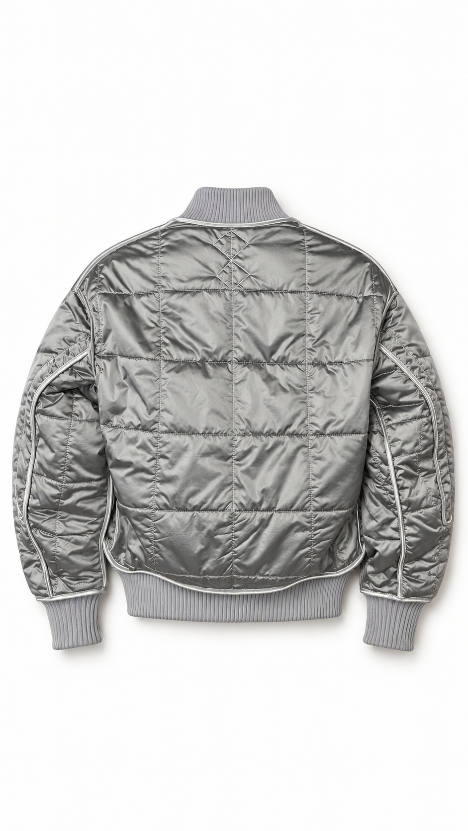 Iceman Bomber Quilted Nylon Silver Women