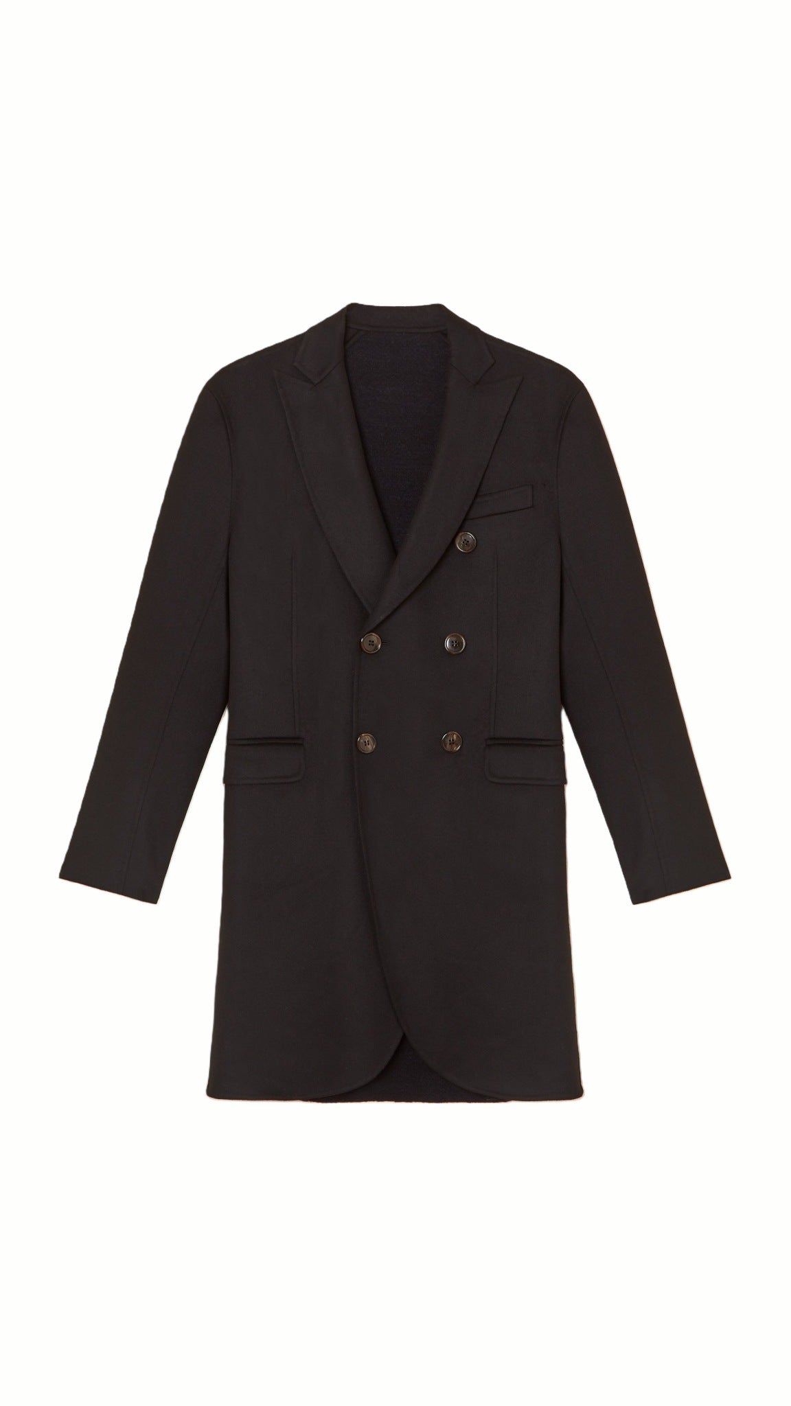 Michael Double Cashmere Overcoat Black, product – POAN