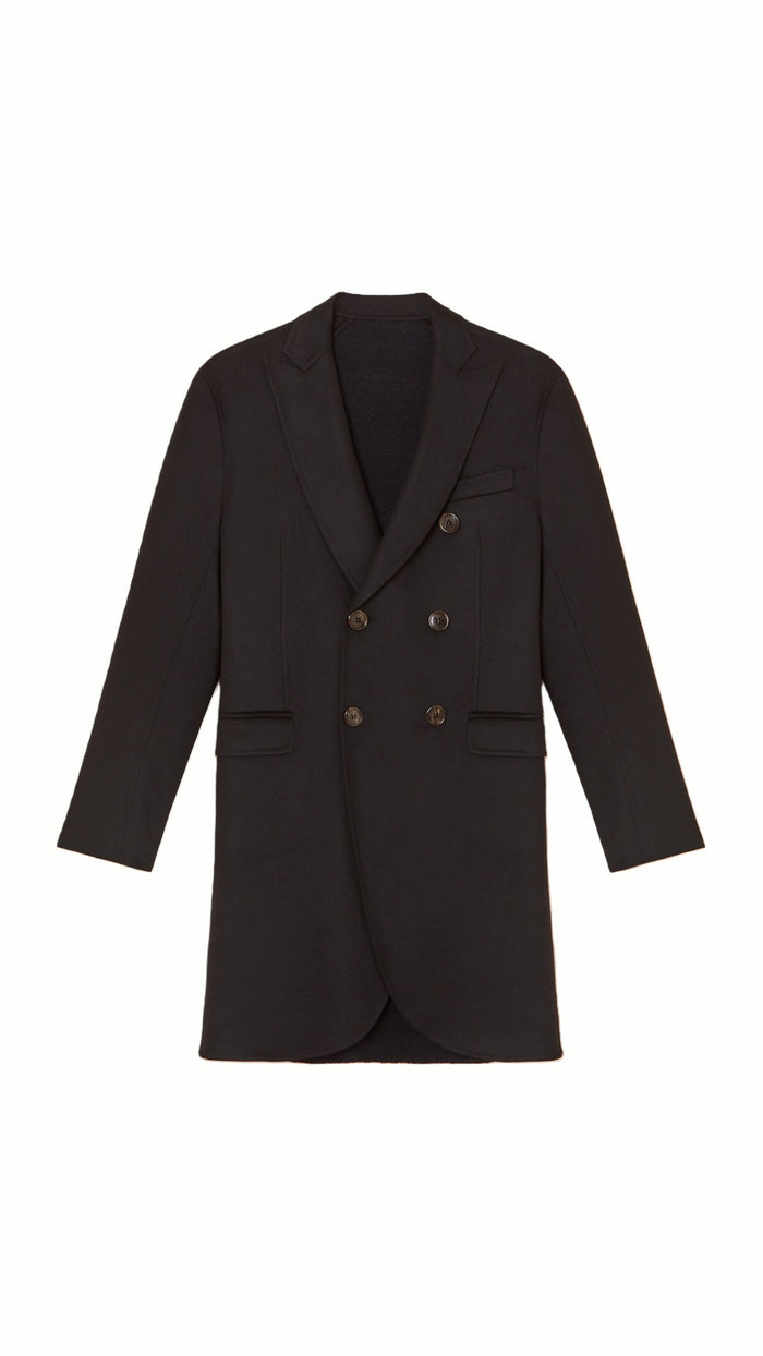 Michael Double Cashmere Overcoat Black, product – POAN