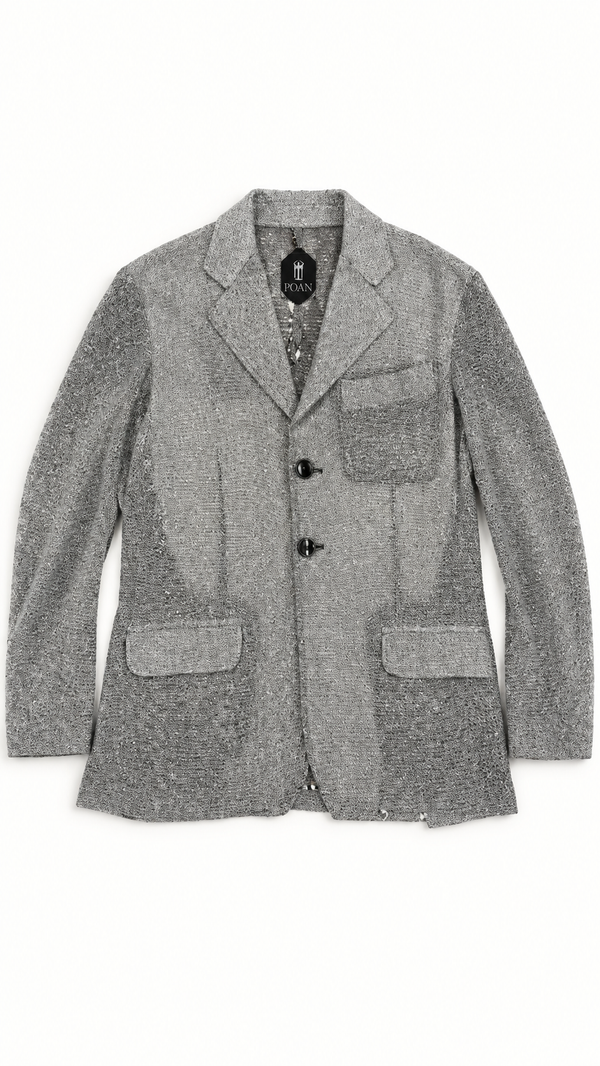 Nicholas Jacket Broken Stitch Silver Men