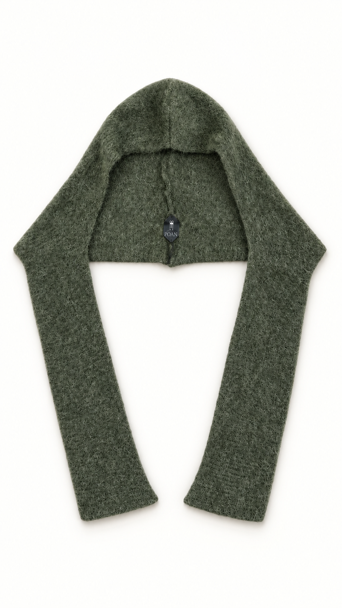 Robin Snood Mohair Moss, flat back – POAN