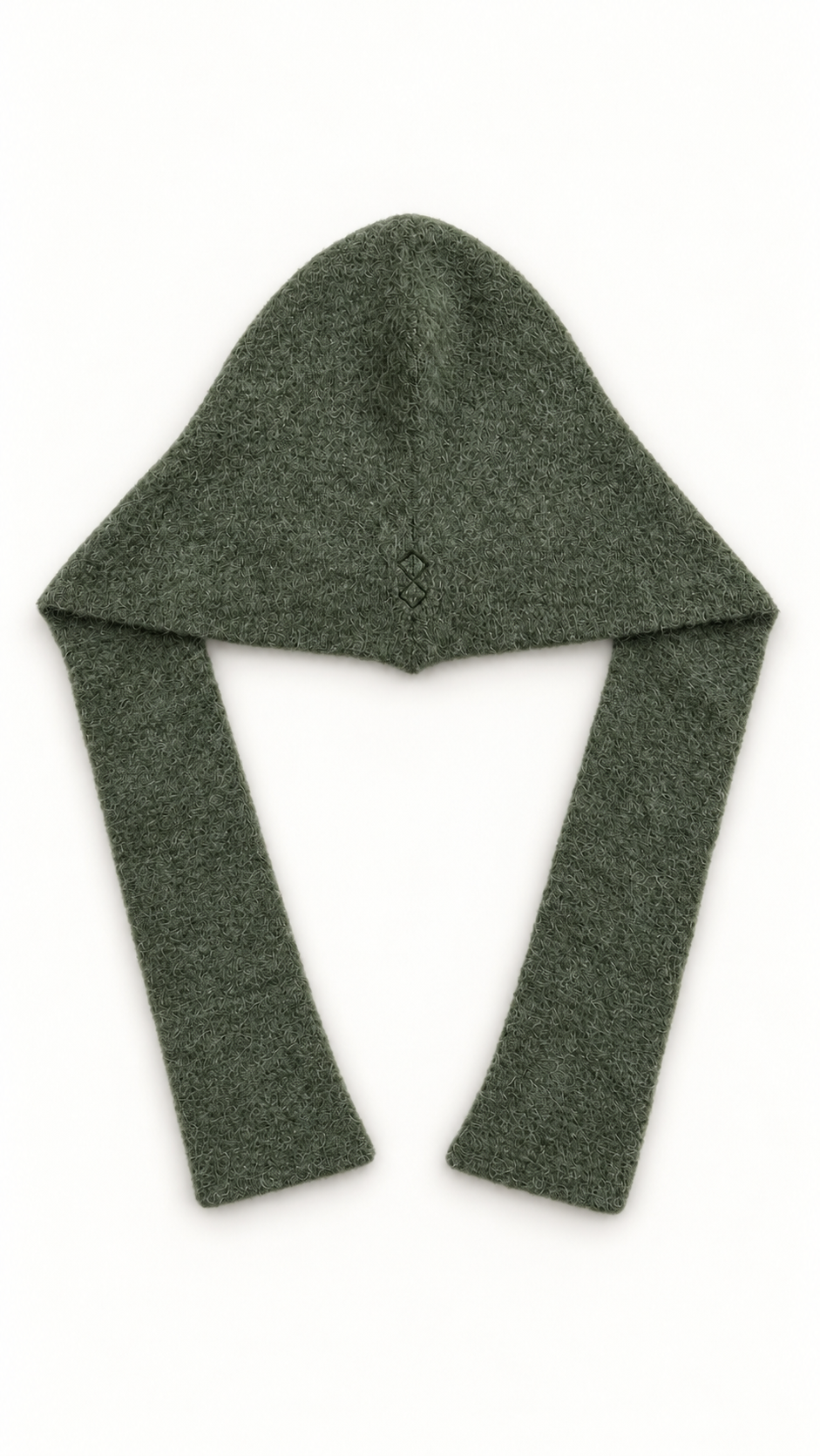Robin Snood Mohair Moss, flat front – POAN
