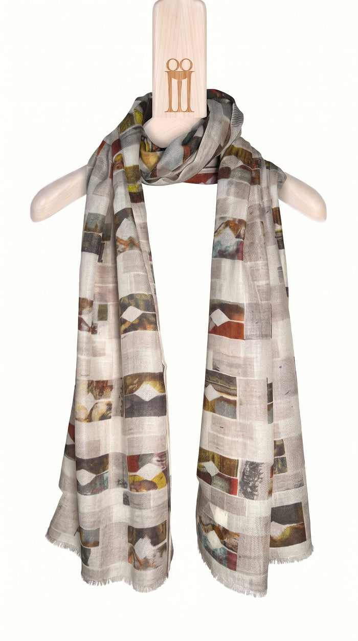 Rose Window Cashmere Scarf – cashmere scarf on the POAN Tripod hanger