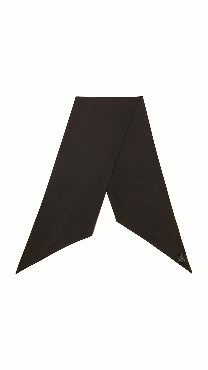 Scala Tubular Scarf Black – flat lay